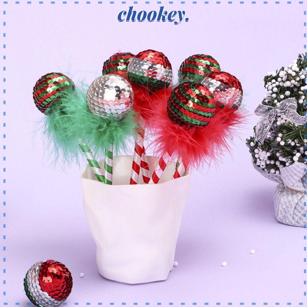 CHOOKEY Set 2 Bút Mực Gel Nhiều Màu Sắc Phong Cách Giáng Sinh