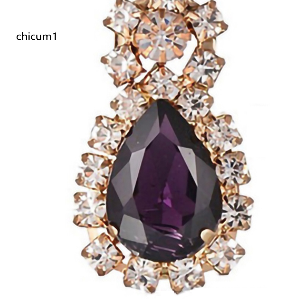 Set 3 Món Trang Sức Vòng cổ Nhẫn Bông Tai Bằng Hợp Kim Hình Giọt Nước Màu Sắc Tươi Sáng