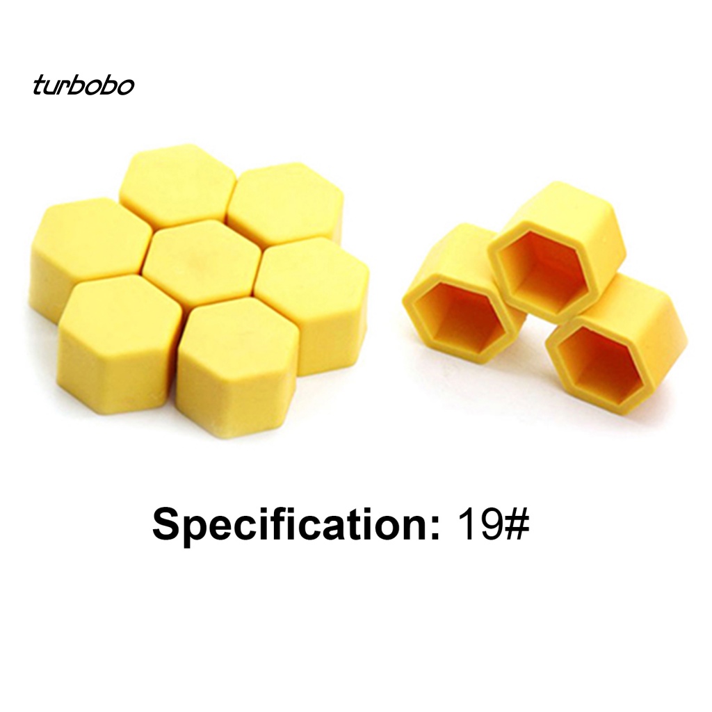 Set 20 Nắp Silicone Bảo Vệ Vành Bánh Xe Hơi Chịu Nhiệt Độ Cao 19mm