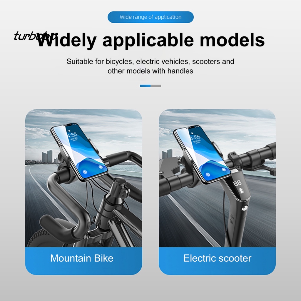 Turbobo Giá Đỡ Điện Thoại Gắn Tay Lái Xe Đạp Chống Rung Lắc Tiện Dụng