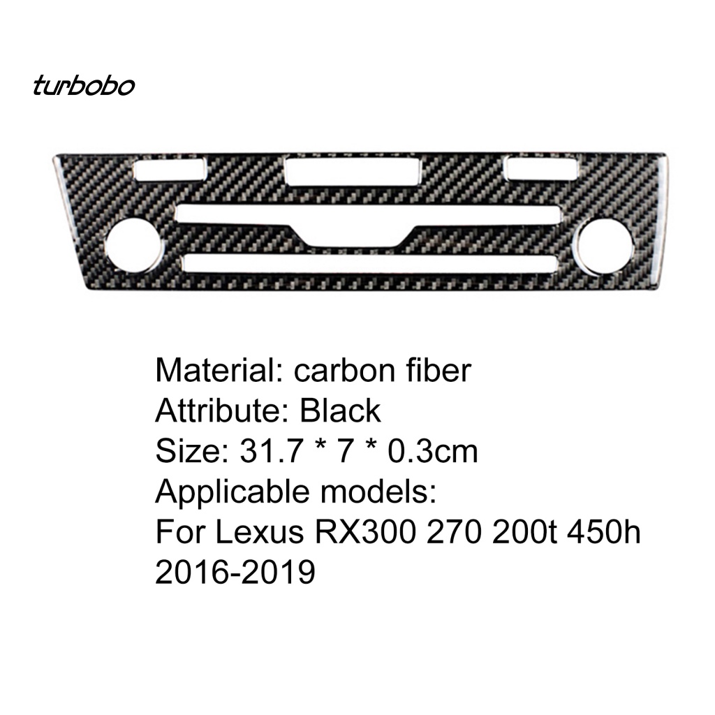 Miếng Dán Sợi Carbon Chống Trầy Xước Bảo Vệ Bảng Điều Khiển CD Trái Cho Lexus RX300 270 200T 450H 2016-2019