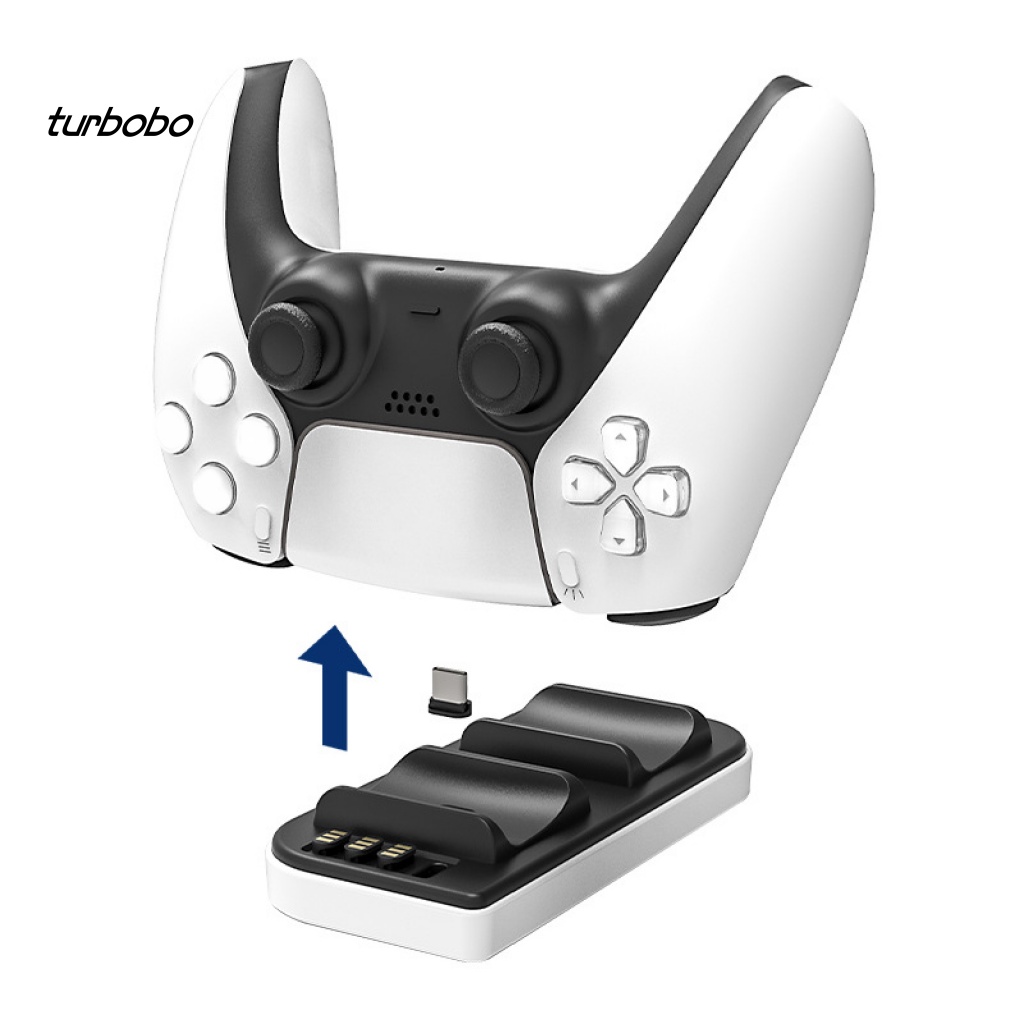 Đế Sạc Điều Khiển Chơi Game Không Dây Hai Chỗ Ngồi Bằng ABS Chất Lượng Cao Cho PS5 turbobo HBP-298