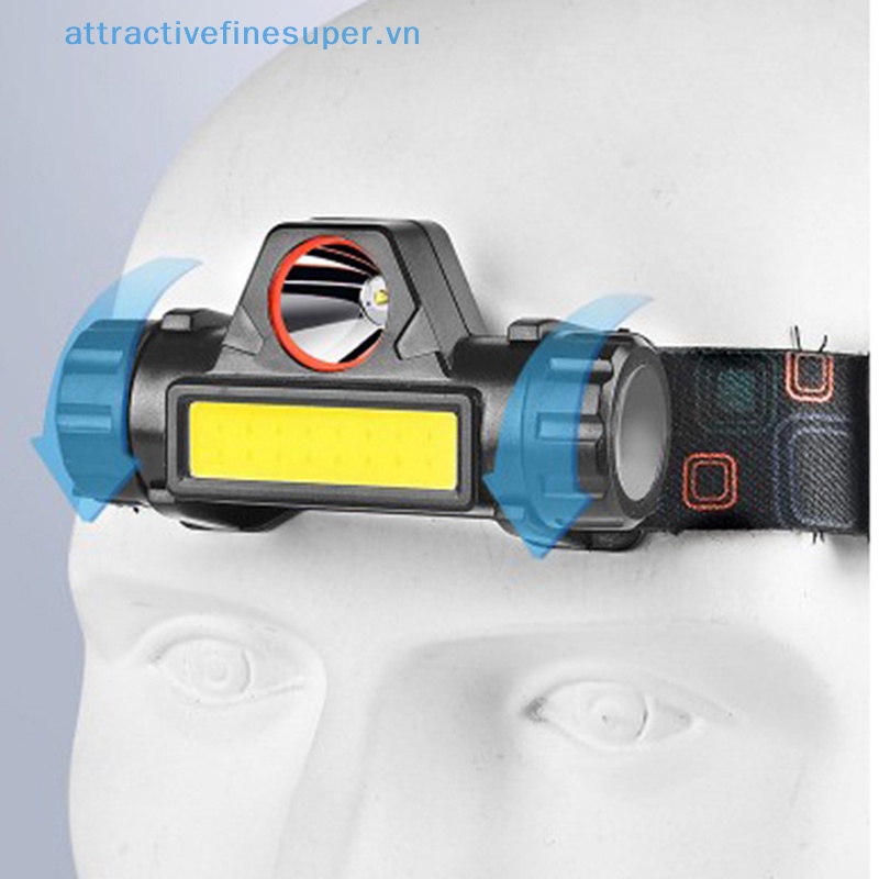 Afs Đèn Pha Đội Đầu Chống Thấm Nước 2500lm Cob Led Tích Hợp Cổng Sạc Usb