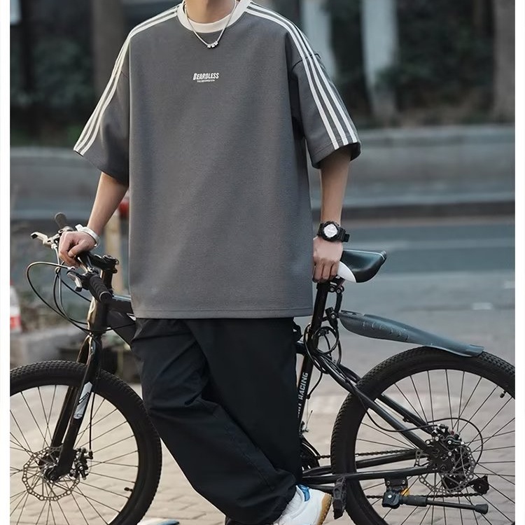 Áo Thun Tay Ngắn Dáng Rộng Phong Cách Đường Phố Mỹ Thời Trang Mùa Hè Mới Cho Nam