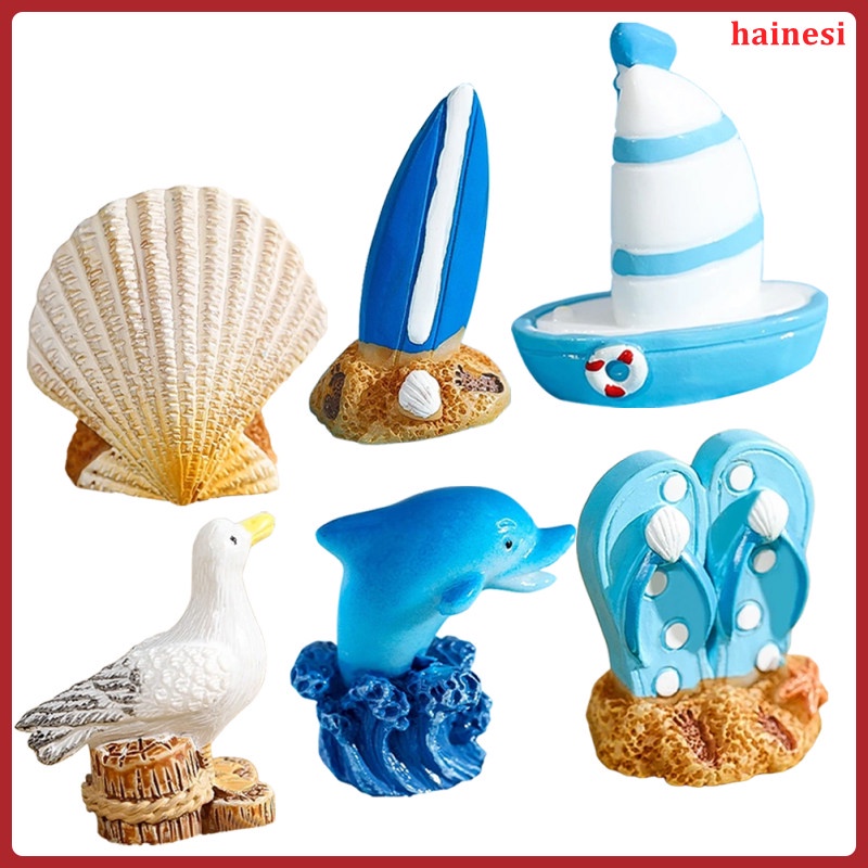 Set 6 Miếng Dán Trang Trí Nhà Cửa Hình Bãi Biển