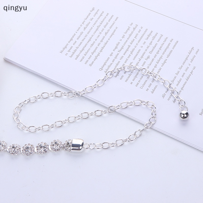 Thắt Lưng Dây Xích Trong Suốt Đính Đá Trang Trí Mới Cho Nữ