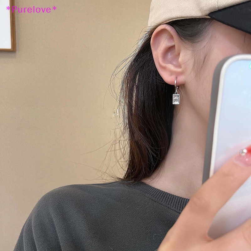 1 Set Bông Tai Hình Trái Tim Bằng Hợp Kim Phong Cách Hàn Quốc Thời Trang Dành Cho Nữ Mới