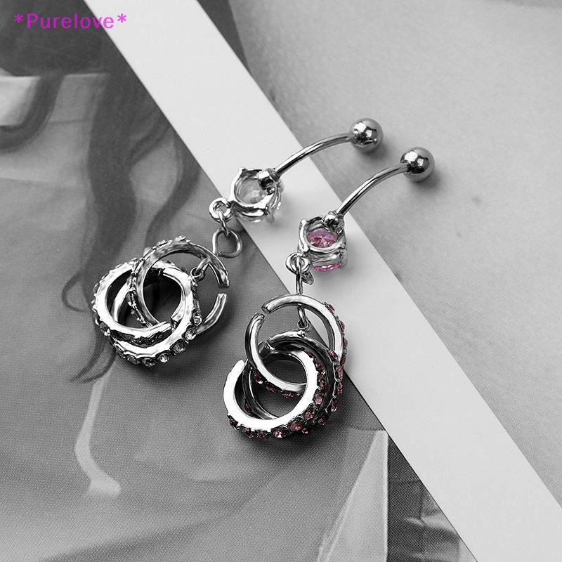 Khuyên Rốn Tròn Đính Đá Pha Lê Thời Trang Cho Nữ Mới