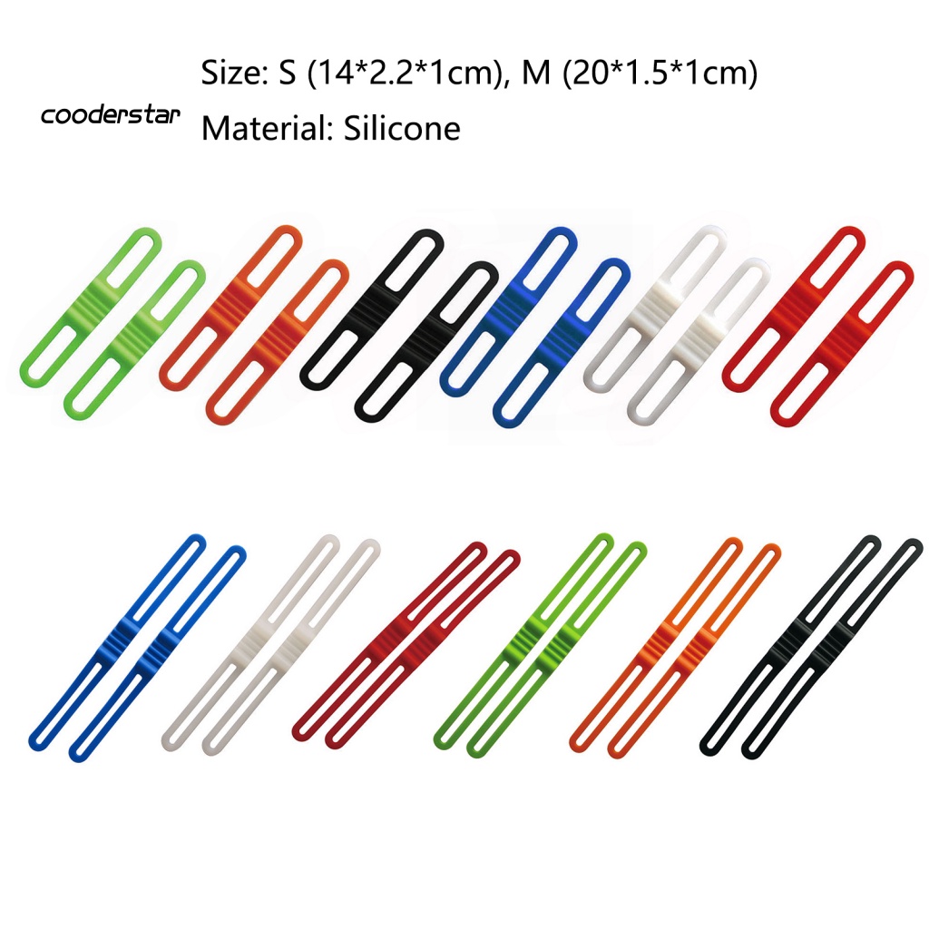 Set 2 Dây Silicone Kéo Căng Tay Lái Xe Đạp Chống Trượt