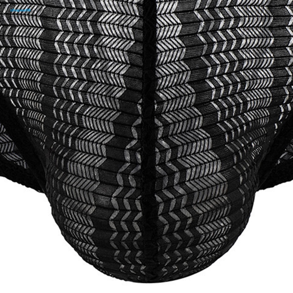 Quần Lót Nam PEMG Mềm Khoét Lỗ Thoáng Khí Lưng Thấp Chống Nhìn Xuyên Qua U Lồi Màu Trơn Mặc Hàng Ngày