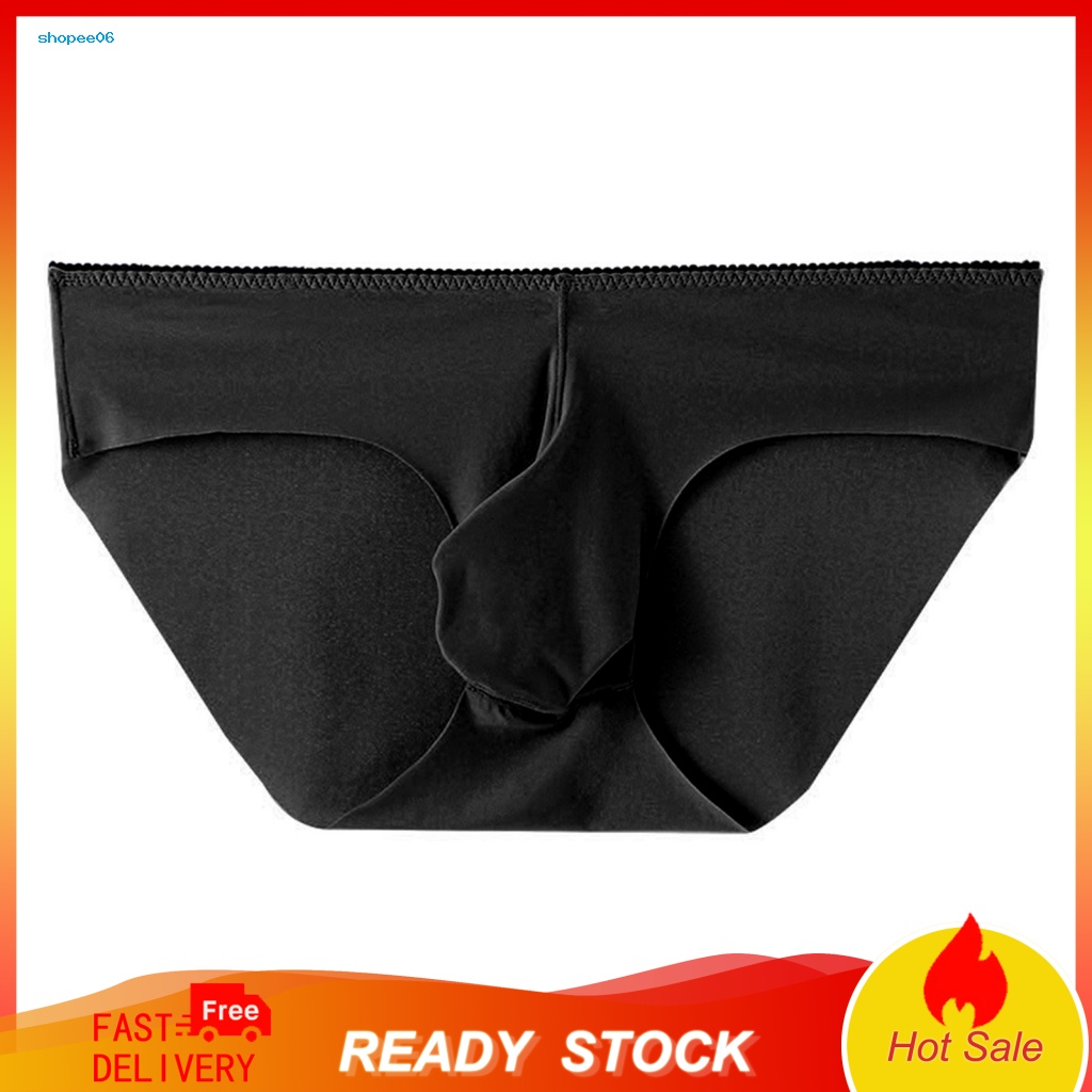 Quần Lót Chữ U Bằng Lụa Lạnh Mềm Mại Thoáng Khí Mau Khô Cho Nam
