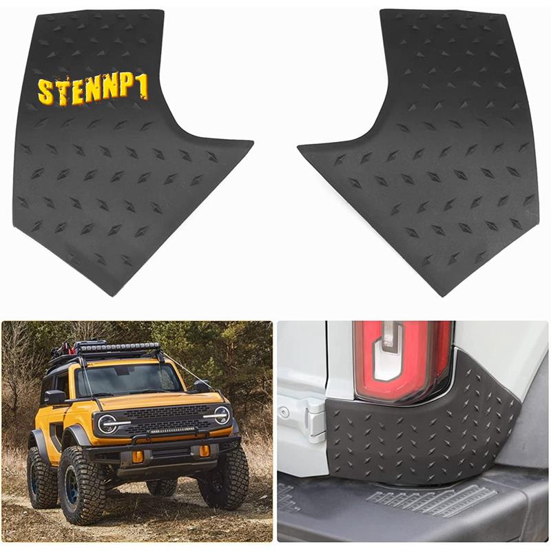 Bộ 2 Khung Bảo Vệ Góc Sau Xe Hơi Màu Đen Thay Thế Chuyên Dụng Cho Ford Bronco 2021-2023