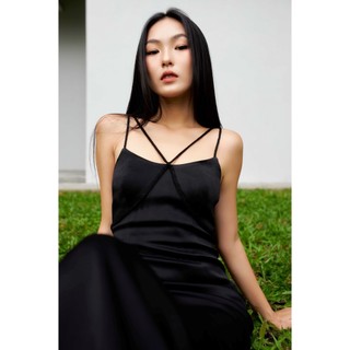 Váy Braided Rope Satin Dress