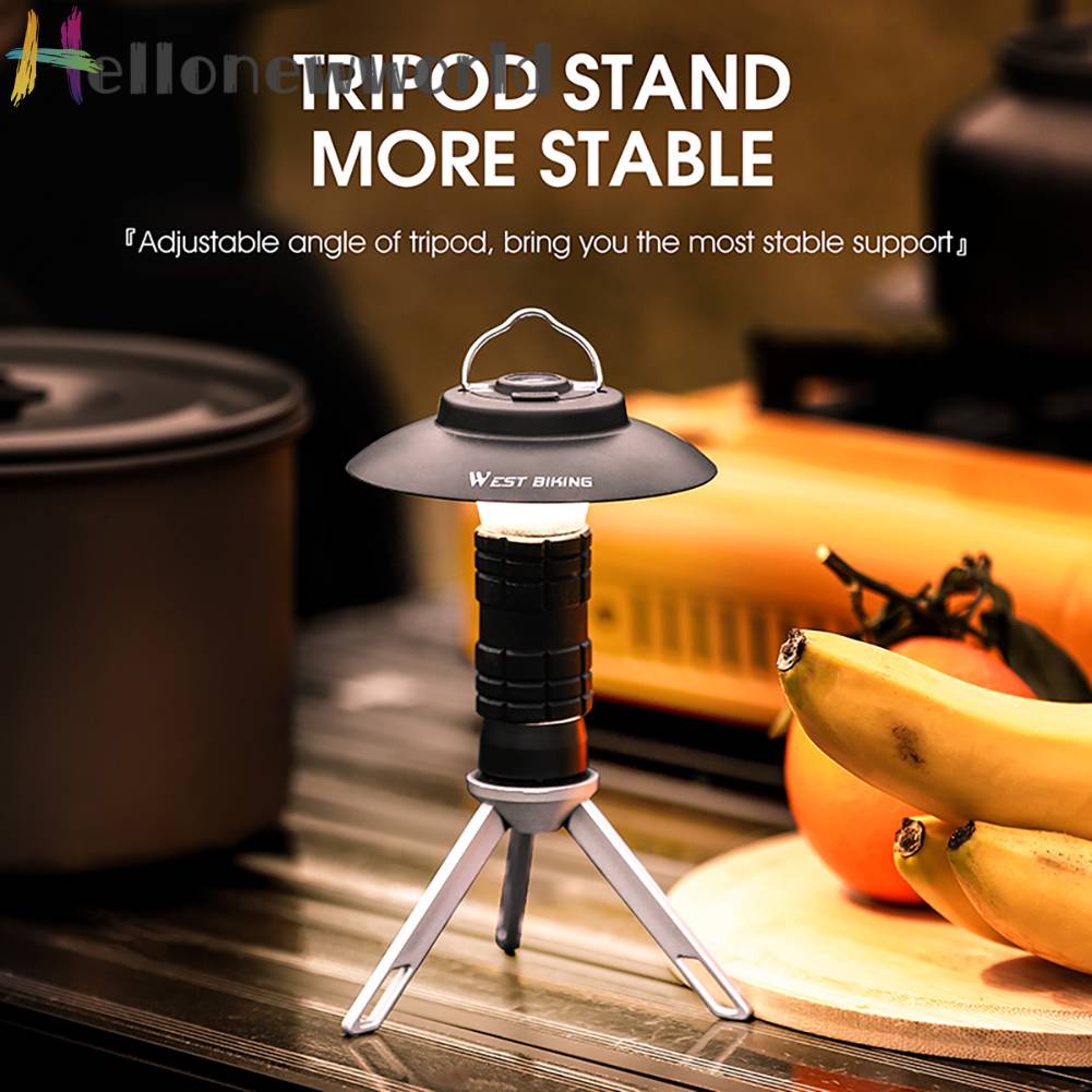 Đèn Pin Sạc USB Mini 2200mAh Mang Đi Cắm Trại Tiện Dụng