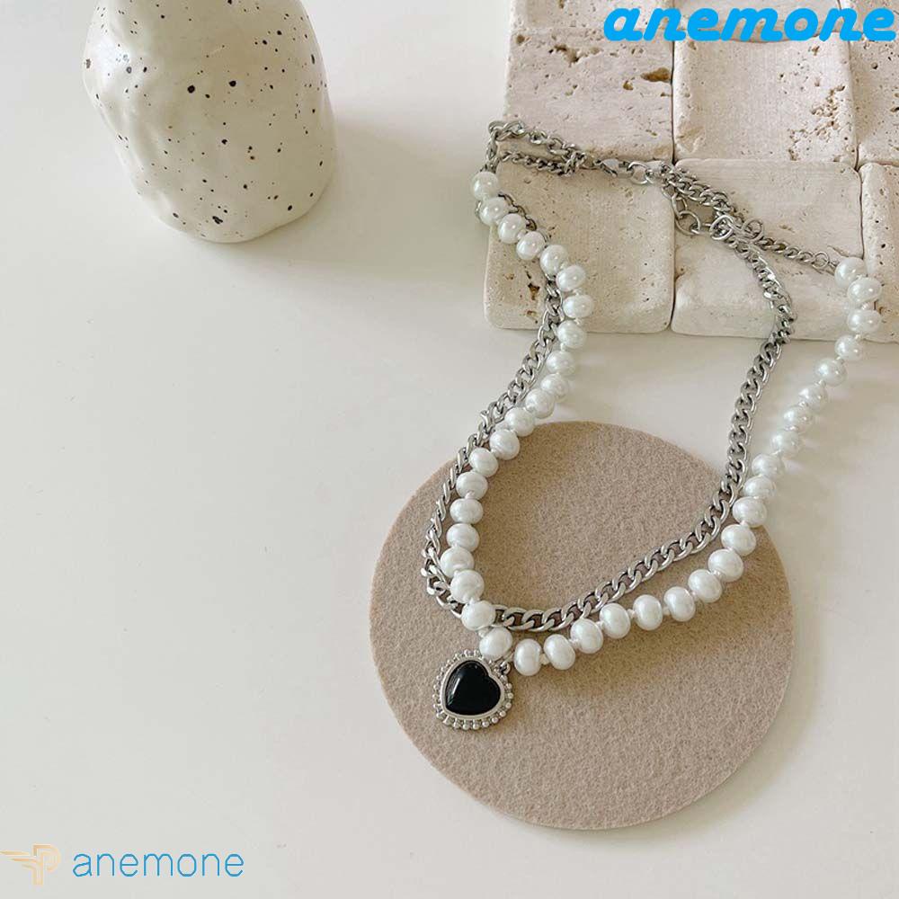ANEMONE Dây Chuyền Hai Lớp Phong Cách Hip Hop Thời Trang Cho Nữ