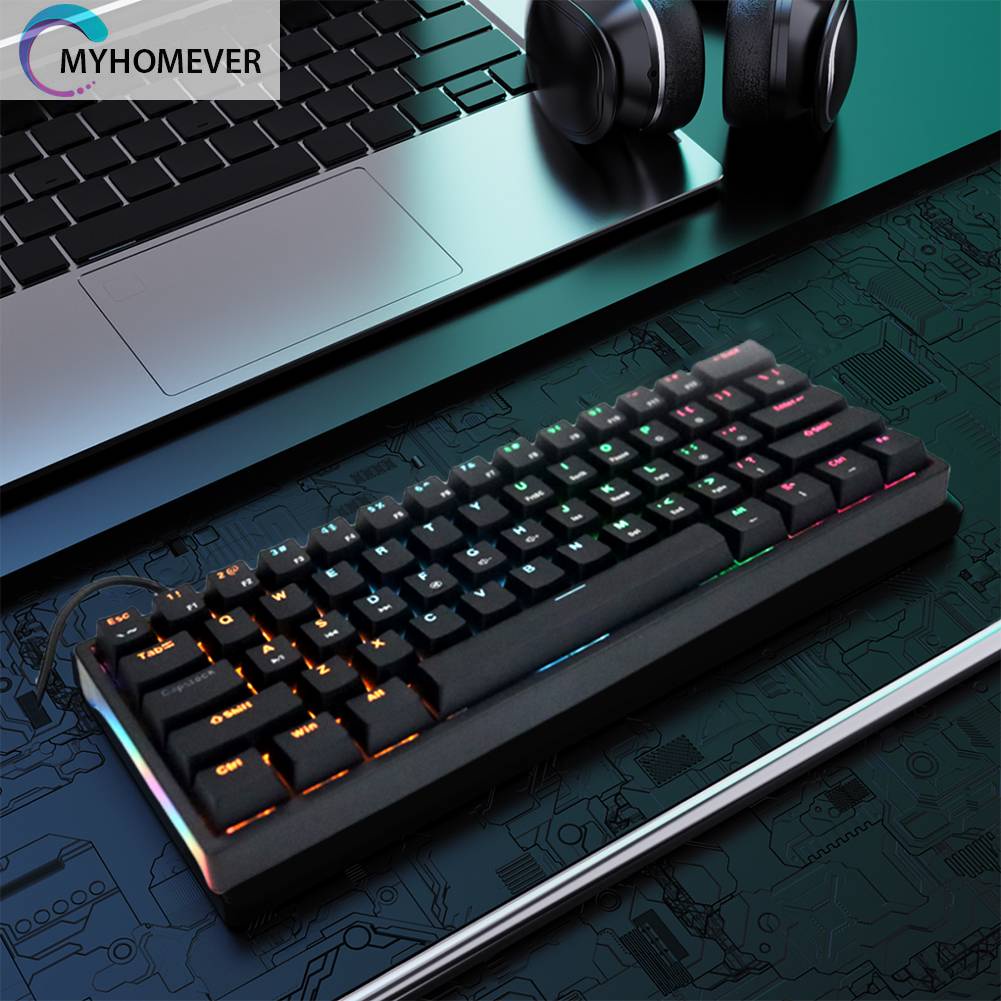 Bàn PhíM Có Dây 61 PhíM Với Led NềN Xanh Lá Cho PC / Laptop