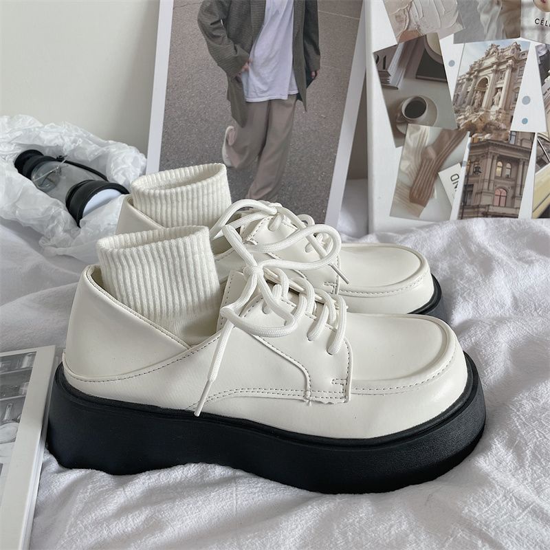 Giày Da Đế Dày Phong Cách mary jane Nhật Bản Cho Nữ