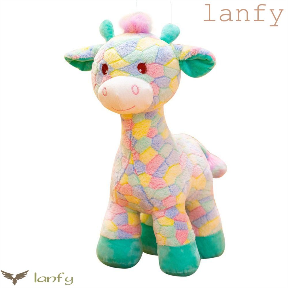 LANFY Hươu Cao Cổ Nhồi Bông Mềm Mại 30CM Trang Trí Nhà Cửa