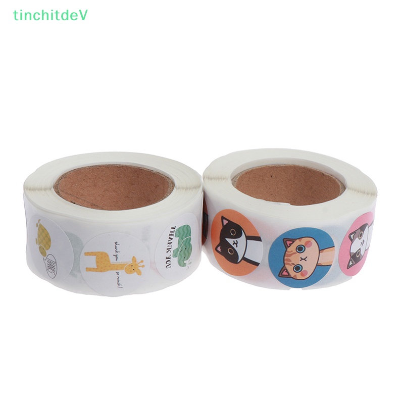 [TinchitdeV] 1 Cuộn 500 Miếng Dán Hình Động Vật Rừng Đục Lỗ Cho Bữa Tiệc Trẻ Em [Mới]