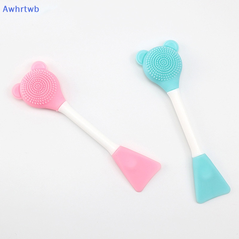 Cọ Rửa Mặt Mát Xa Tẩy Tế Bào Chết Hai Đầu Bằng Silicon Màu Sắc Ngẫu Nhiên