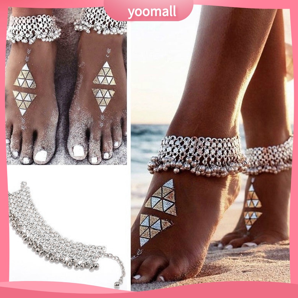 Lắc Chân Đính Hạt Và Tua Rua Phong Cách Vintage Gợi Cảm Cho Nữ