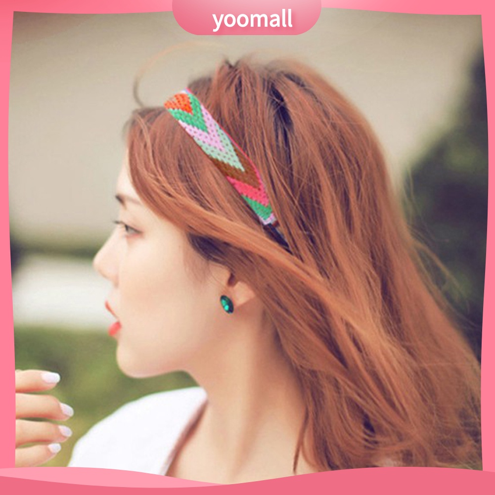 Băng Đô Bện Dây Co Giãn Phong Cách Boho Thời Trang Cho Nữ