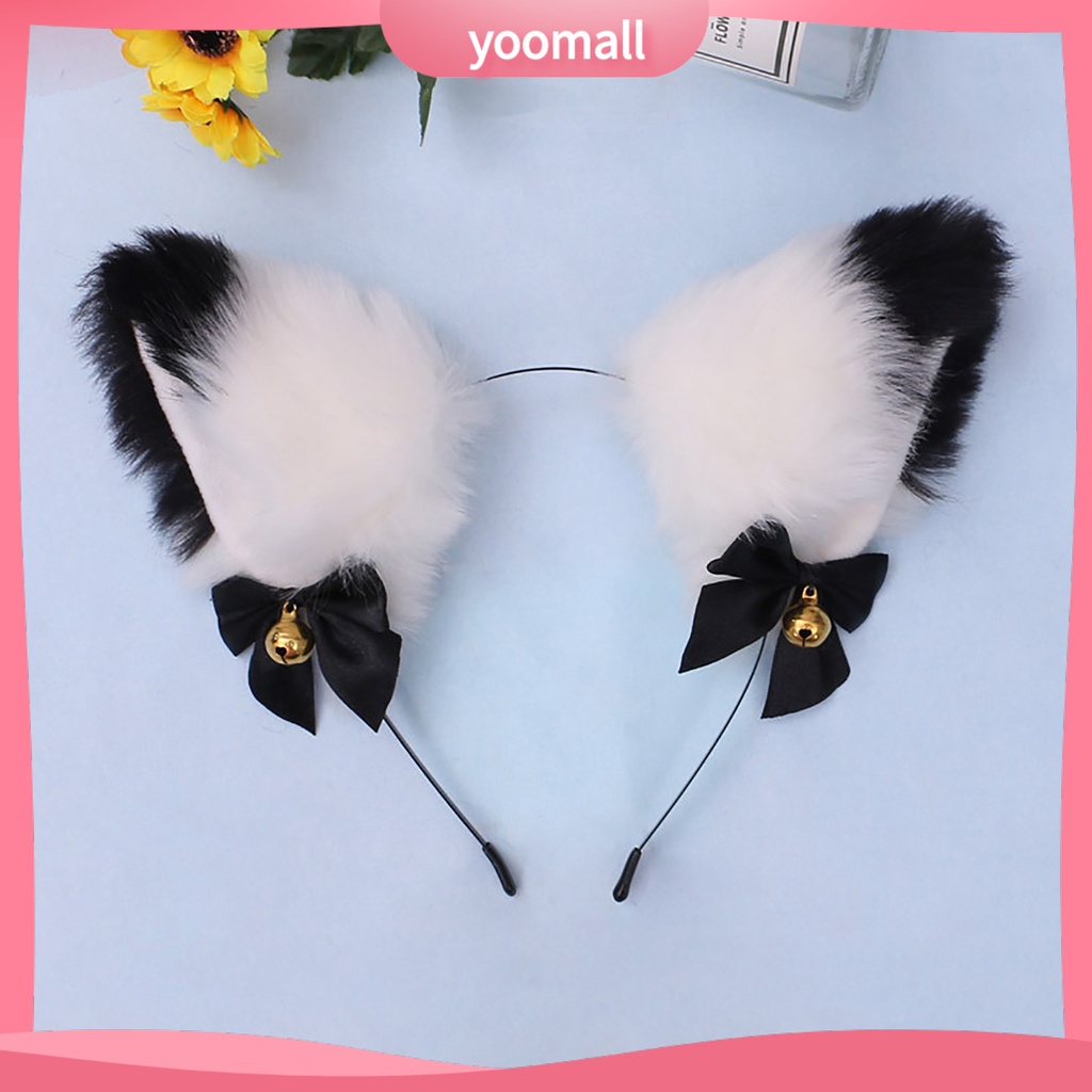 Băng Đô Tai Thỏ Giả Lông Thú Hóa Trang Tiệc Tùng Dễ Thương Cho Nữ