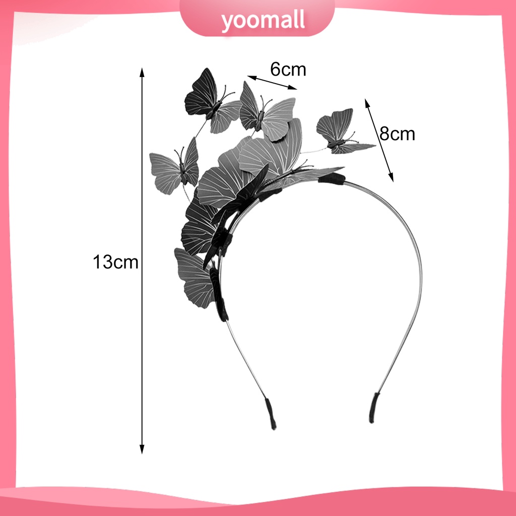 Băng Đô Cài Tóc Hình Bướm Ba Chiều Bằng Nhựa Sáng Tạo
