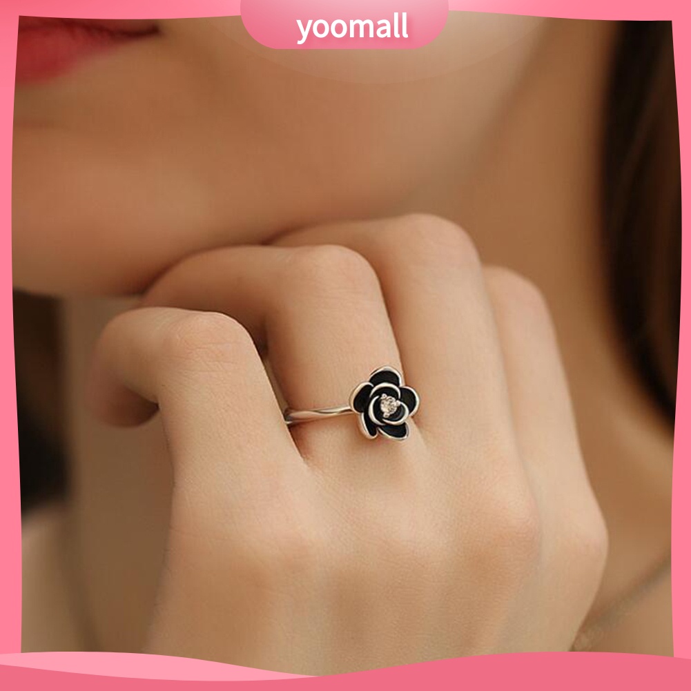 Nhẫn Mạ Bạc Hình Hoa Đính Đá Thời Trang Cho Nữ