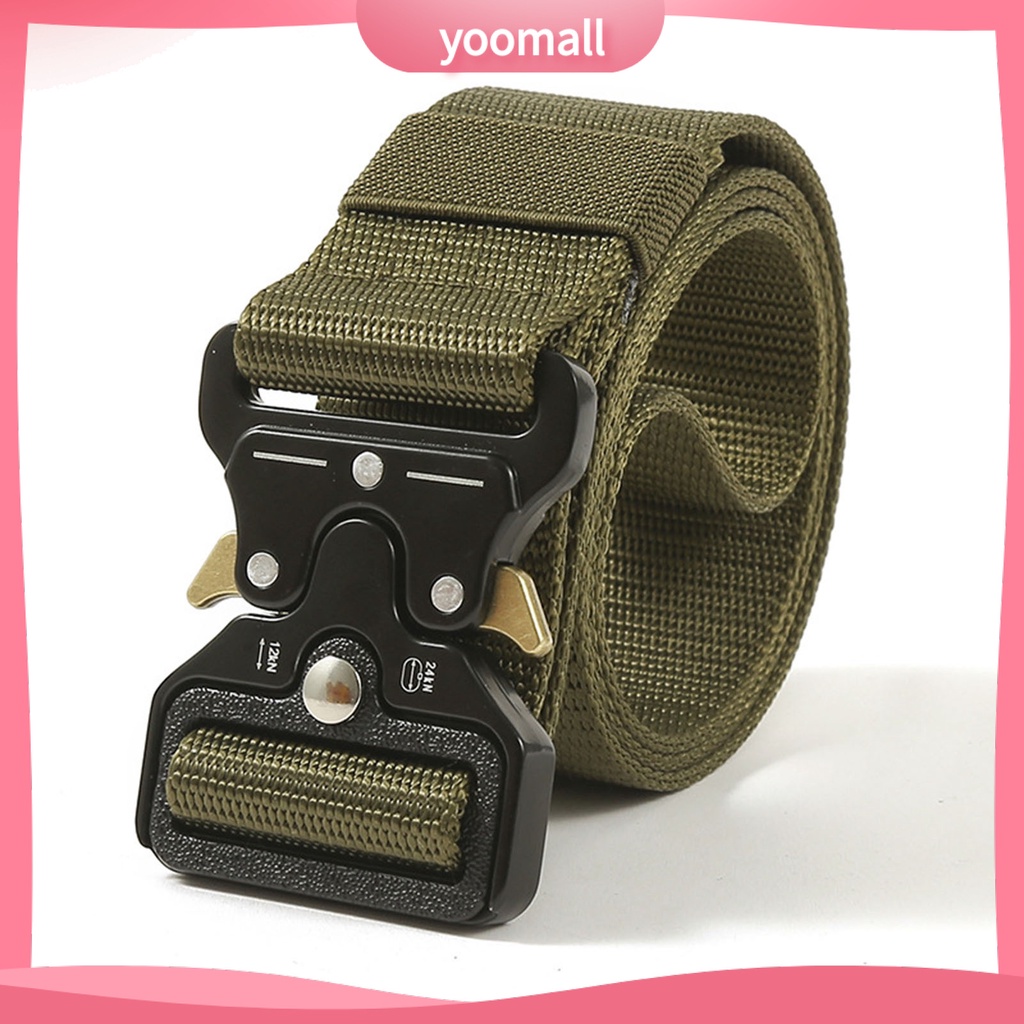 [YM] Thắt Lưng Sinh Tồn Chuyên Nghiệp Màu Trơn Tháo Lắp Nhanh Không Đục Lỗ Có Khóa Điều Chỉnh Mạnh Mẽ Cho