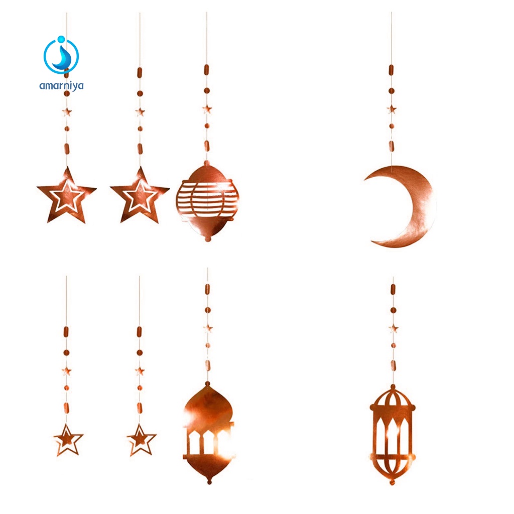 1 Bộ Cờ Treo Tường Không Phai Hình Trăng Sao Lấp Lánh