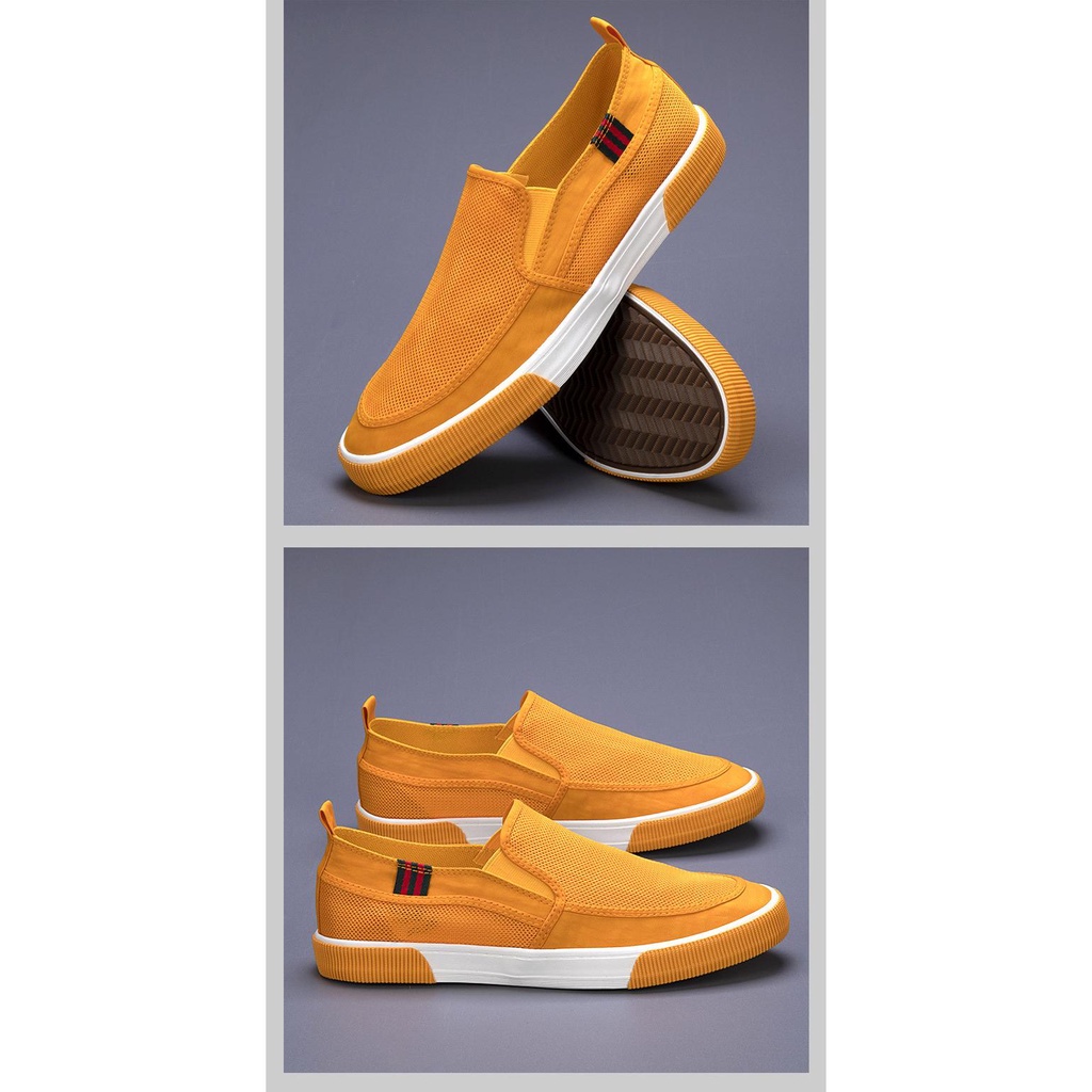 Giày Lười Canvas Thoáng Khí Thời Trang Cho Nam