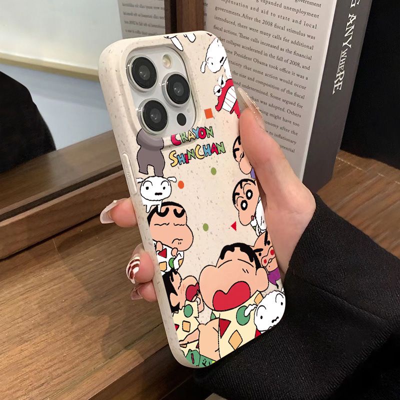 Ốp Điện Thoại Mềm Chống Sốc In Hình Shin-Chan Đơn Giản Cho Iphone 1211 ZC6R 13 14pro8 max7 1211