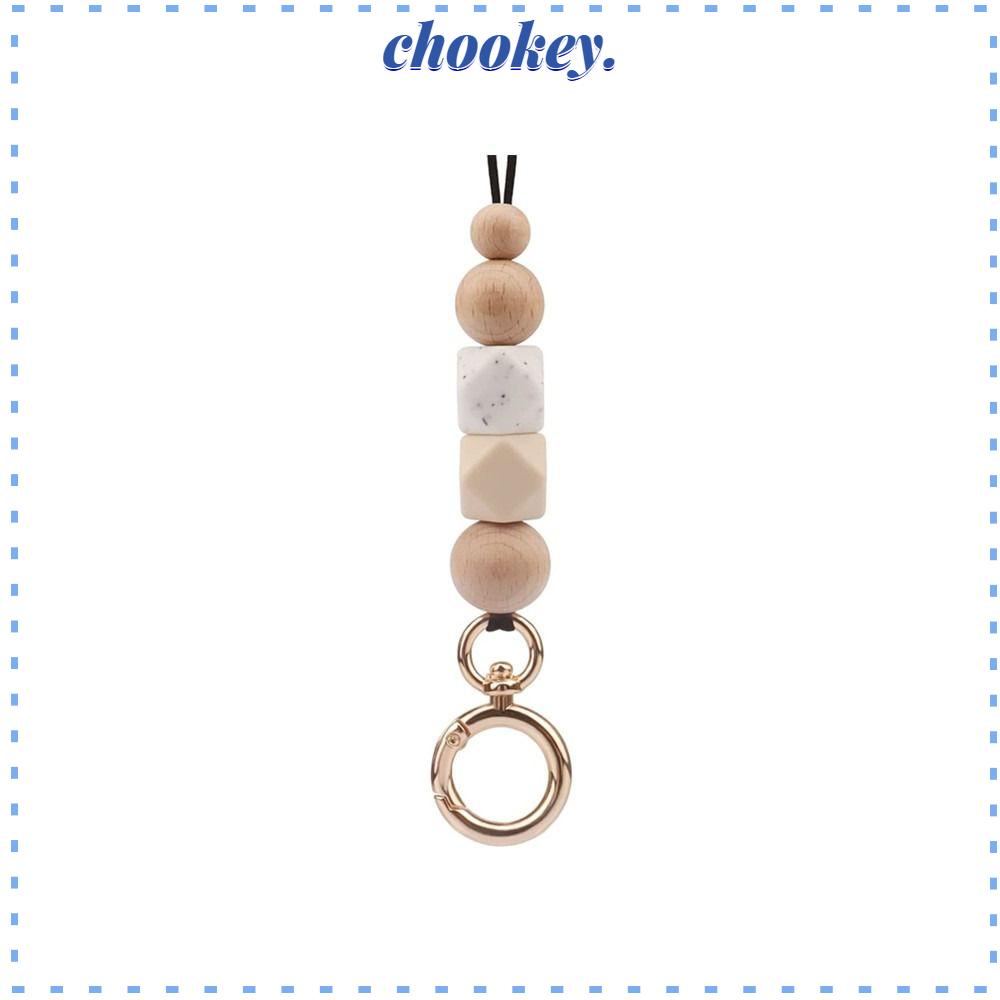 CHOOKEY Móc Chìa Khóa Có Dây Xỏ Hạt Mới Dành Cho Văn Phòng