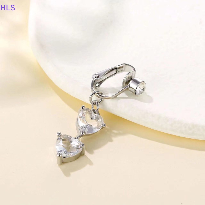 [HLS] Khuyên Rốn Dạng Kẹp Rốn Hình Trái Tim Đính Đá Giả Trang Sức