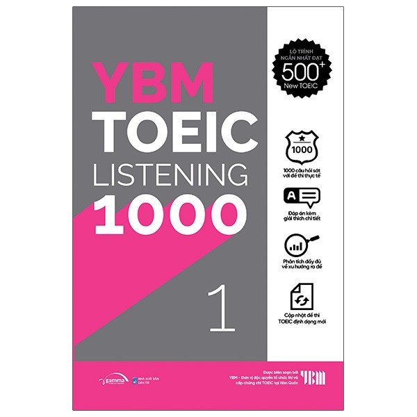 Sách - Combo YBM TOEIC 1000 (Trọn Bộ 4 Cuốn)