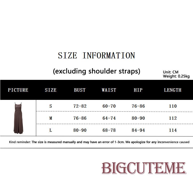 [] - Đầm Dài Hai Dây Dáng Chữ A Hở Lưng Màu Trơn Mềm Mại Mùa Hè Dành Cho Nữ Đi Tiệc Hàng Ngày / Nâu / Đen