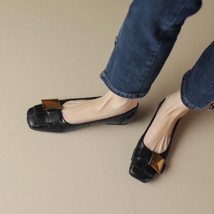 Giày Búp Bê Đế Bằng Mũi Vuông Size 35-40 Thời Trang Cho Nữ