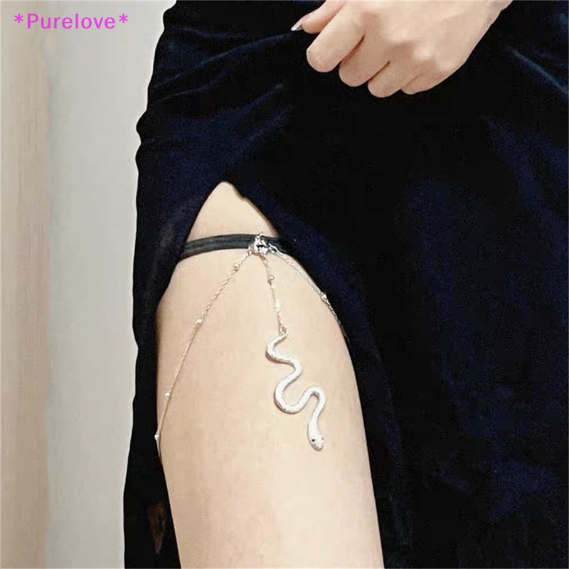 Purelove > Dây Xích Dài Màu Đen Phối Mặt Kim Loại Hình Rắn Phong Cách Bohemian Quyến Rũ Mới
