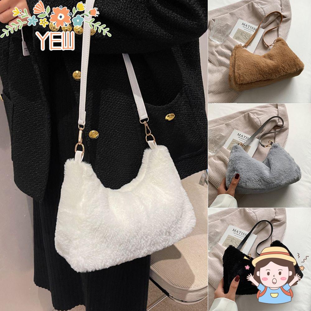 Túi Tote Đeo Vai Phủ Lông Mềm Mại Thời Trang Xinh Xắn Cho Nữ