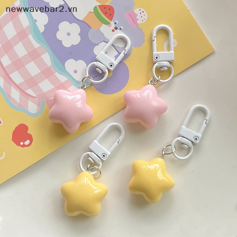 Móc Khóa Hình Ngôi Sao Năm Cánh Màu Kẹo Ngọt Dễ Thương