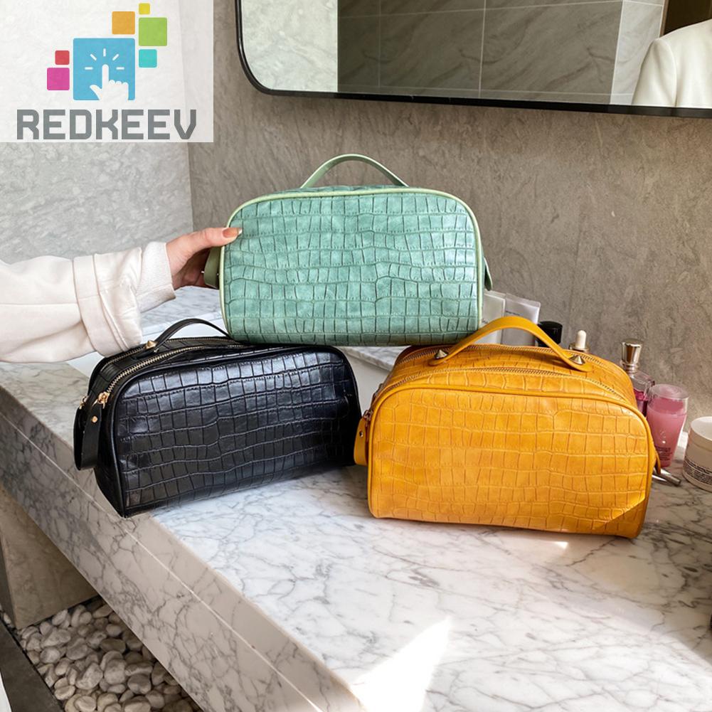 Set 2 Túi Đựng Mỹ Phẩm Bằng PU Sức Chứa Lớn Tiện Dụng Cho Nữ