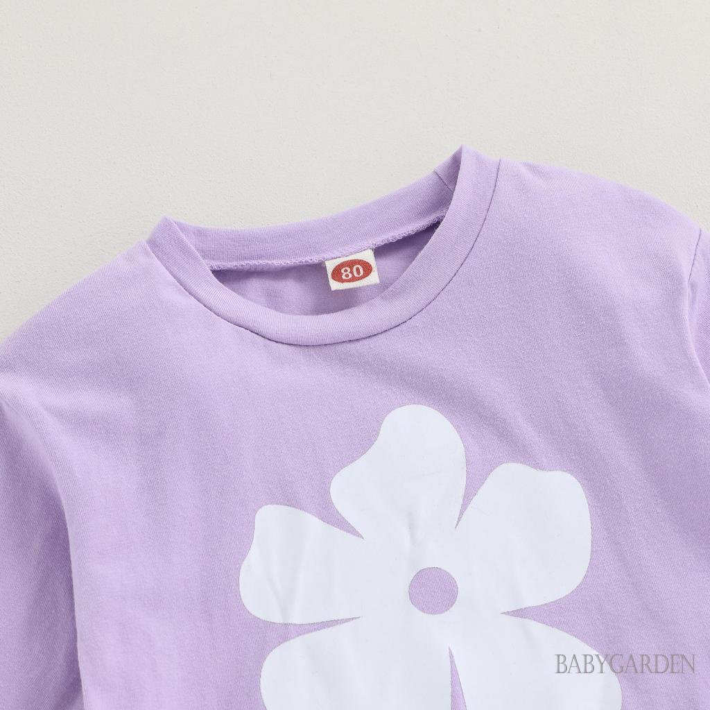 Set Đồ 2 Món Gồm Áo Sweater Tay Dài In Họa Tiết Hoa + Quần Dài Dễ Thương Cho Bé Gái 6 Tháng-5 Tuổi