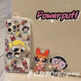 Ốp Điện Thoại Họa Tiết Powerpuff Girls Gắn Giá Đỡ Cho iPhone 14promax 13 12 11 78Plus xr 12 13promax 14 xs 11