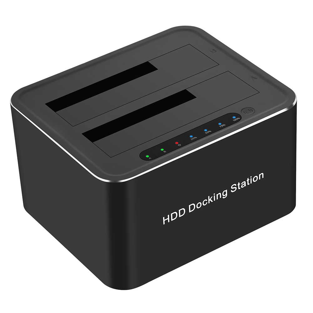 USB 3.0 Sang SATA Khe Cắm Kép Ngoài HDD Docking Station SATA Dual HDD Dock Di Động HDD Bao Da Ngoại 