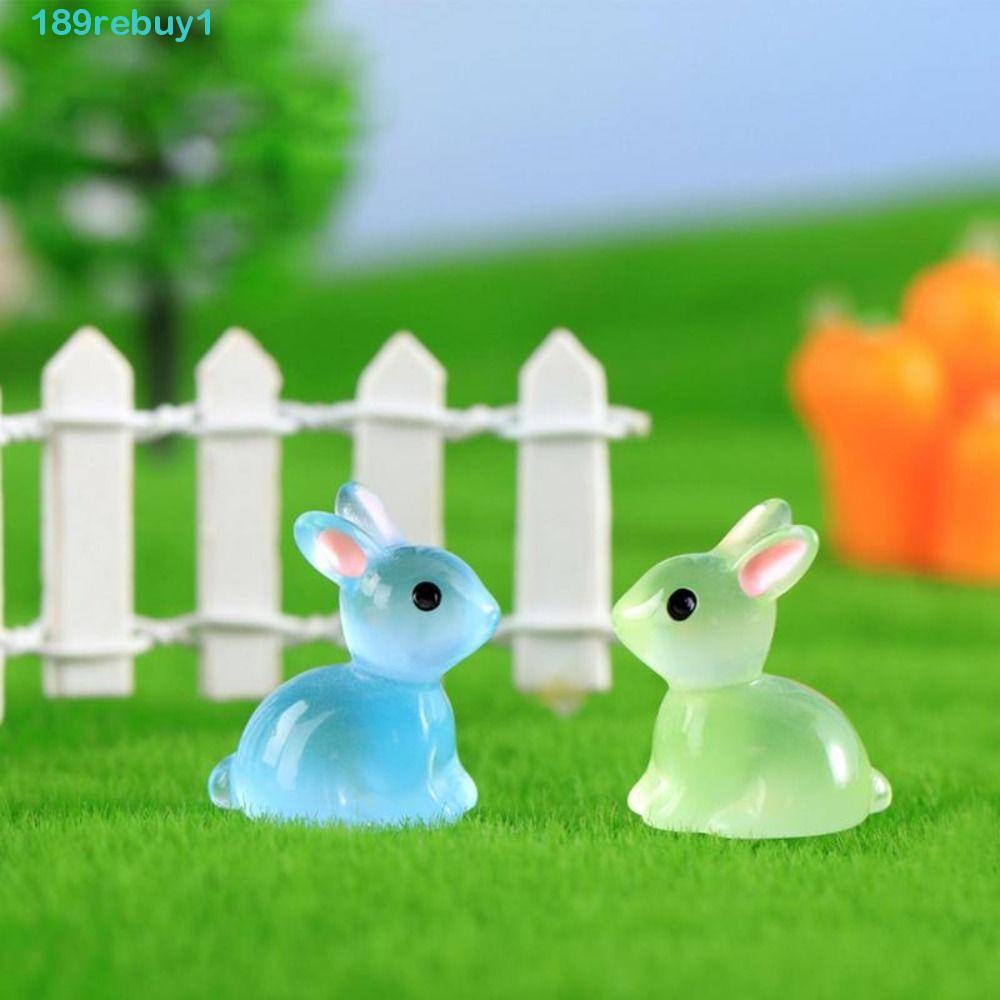 Rebuy1 Mô Hình Búp Bê Chú Thỏ Bunny Phát Sáng Trong Bóng Tối Trang Trí Xe Hơi