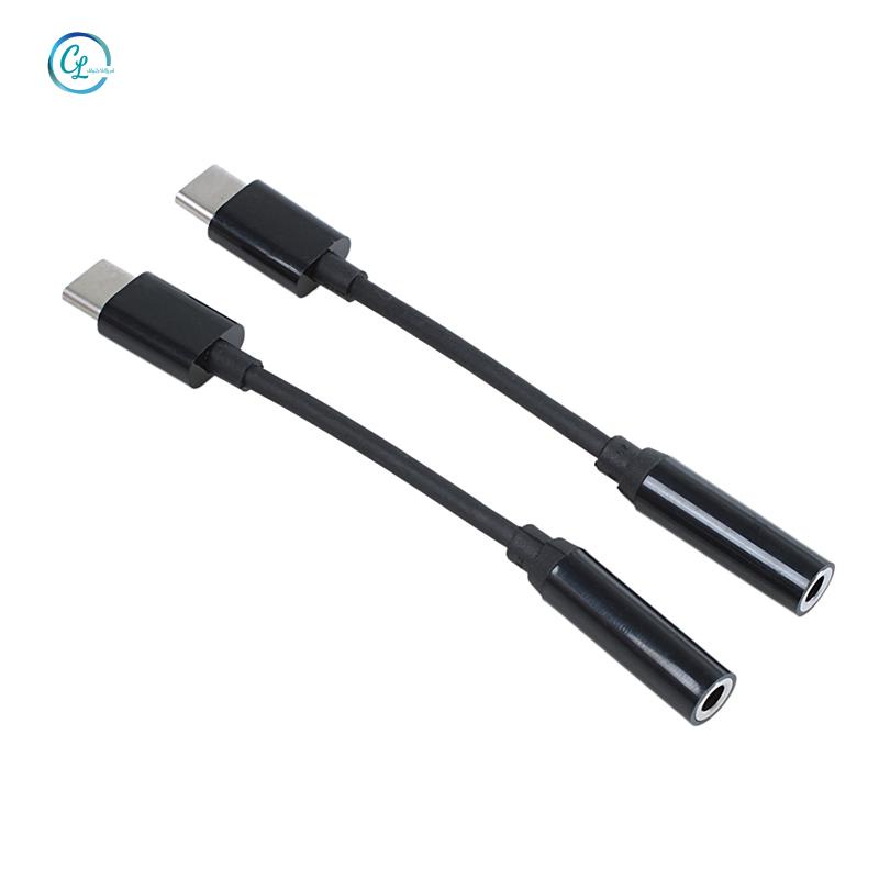 Set 2 Giắc Cắm Chuyển Đổi Từ USB C Sang Cổng Cắm Tai Nghe 3.5mm Type C Cho Moto Z / Z Droid / Force / Play