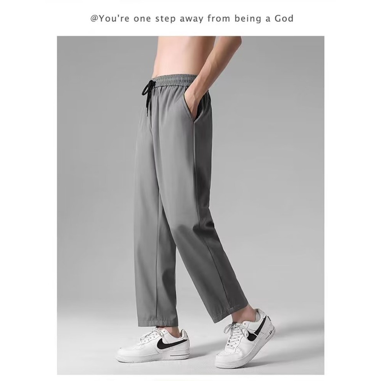 Quần Dài Dáng Rộng Phong Cách Thời Trang Đường Phố Mùa Hè Cho Nam Giới