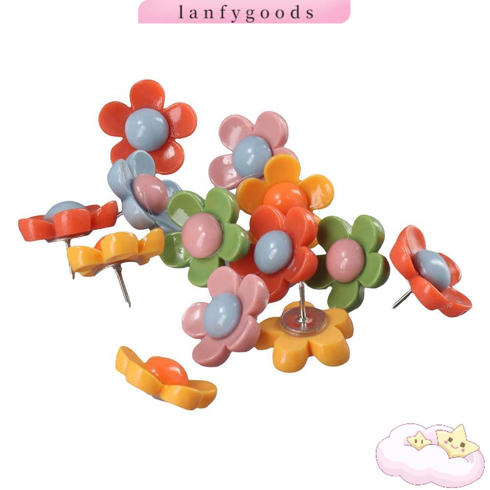 Bộ 60 Ghim Cài Hình Bông Hoa Nhiều Màu Sắc Dùng Trang Trí Nhà Cửa