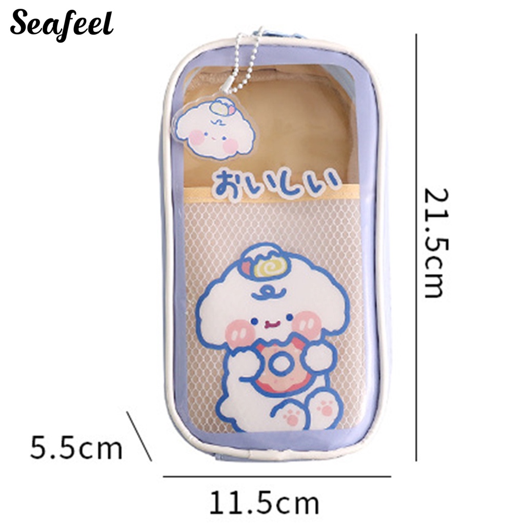 Bóp Viết Trong Suốt In Họa Tiết Hoạt Hình Dễ Thương